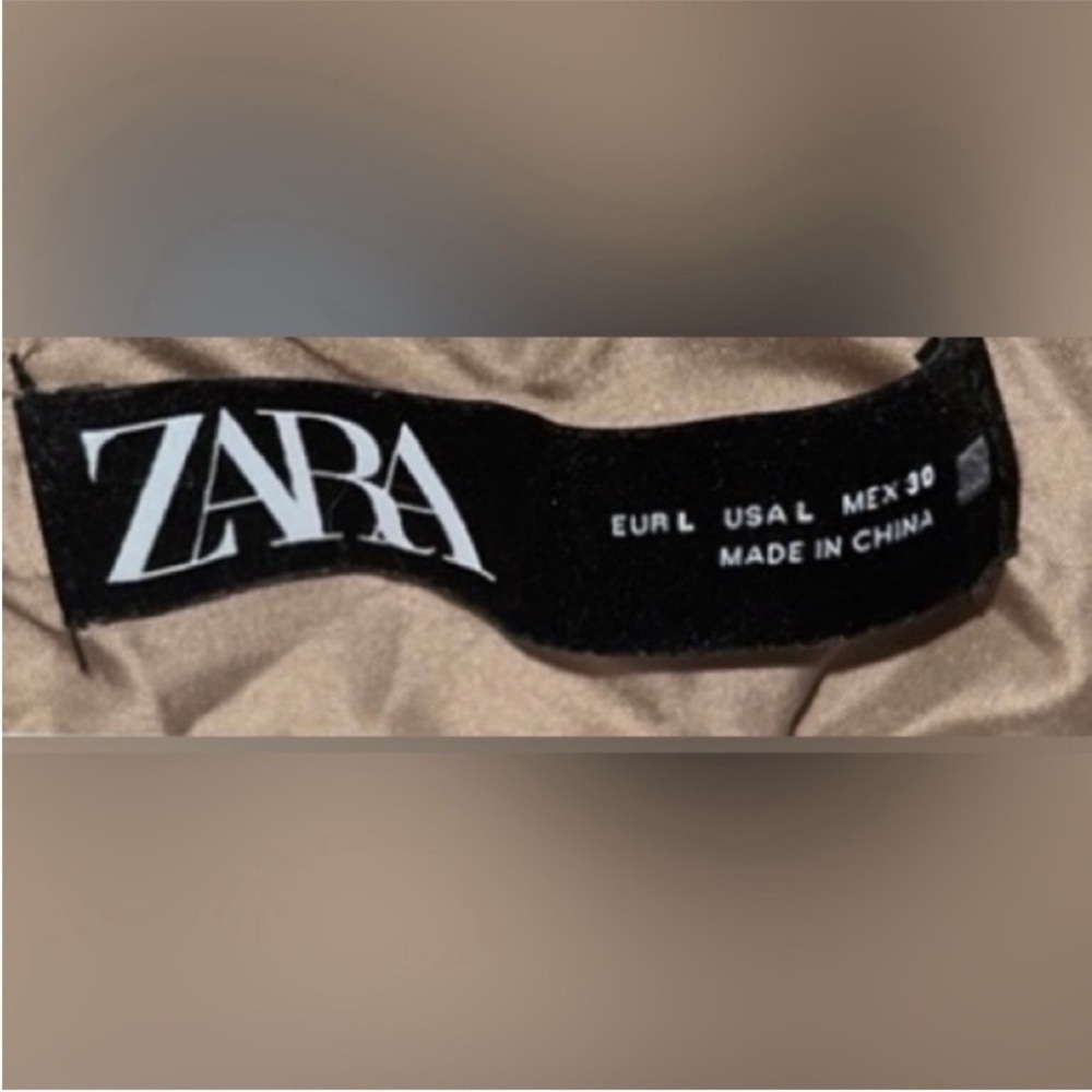 Zara Golden Brown Faux Fur Teddy With A Hoodie w/ A Slight Cropped Design - Picture 5 of 9